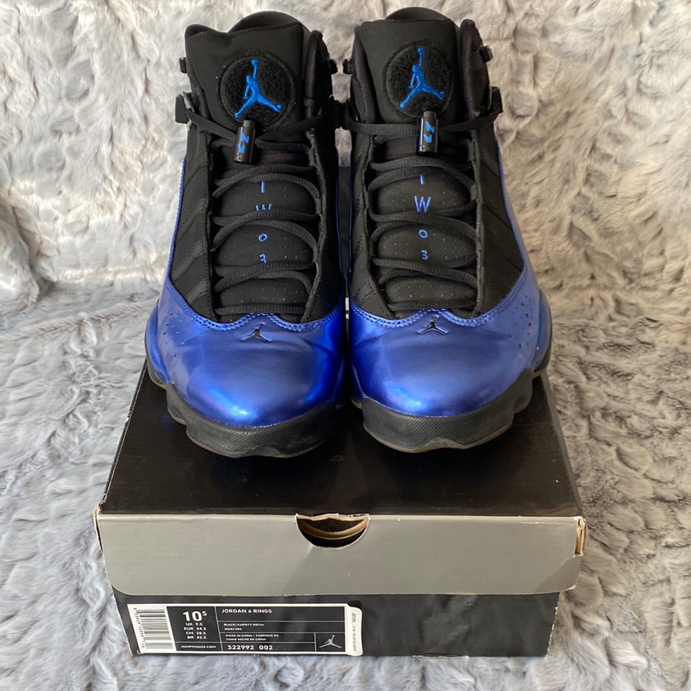 Men’s Air Jordan 6 Rings Size 10.5 Black / Varsity Royal Blue